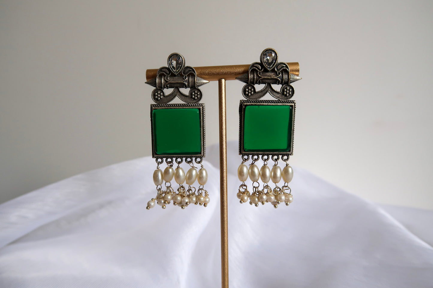 Chandelier & Pearl Earrings