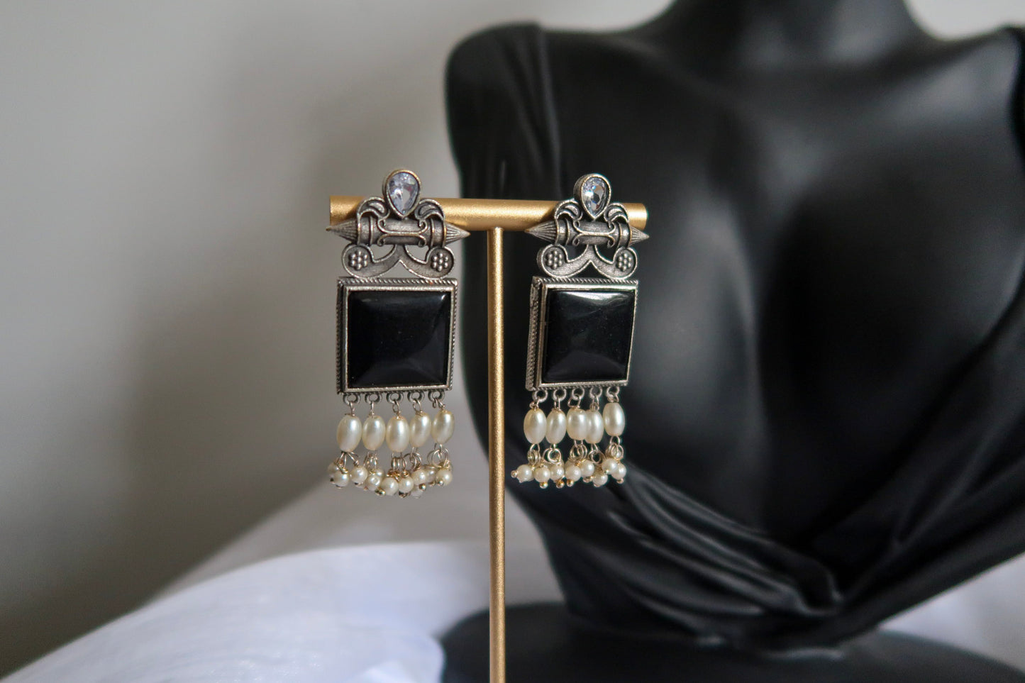 Chandelier & Pearl Earrings