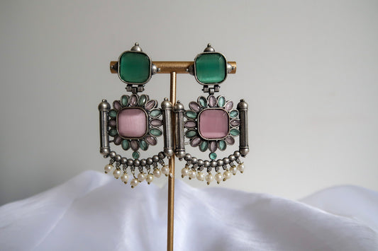 Mint/Pink Chandelier Earring